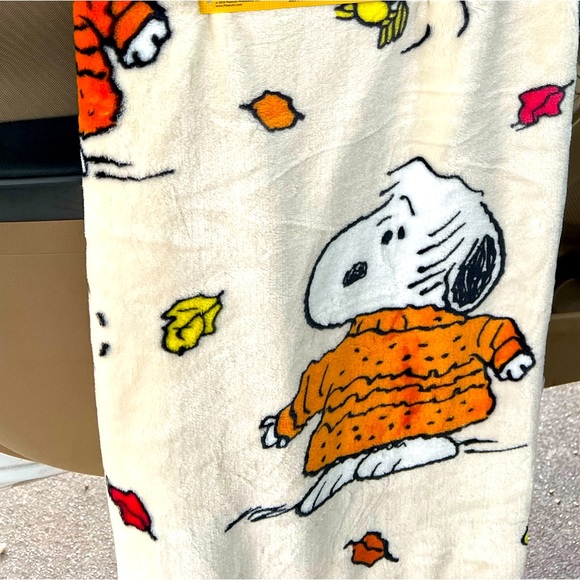 Peanuts Other - Snoopy plush throw , fall wearing a puffer jacket !